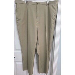 Haggar men's khaki performance 4-way stretch classic fit trouser pants. 46 X 30